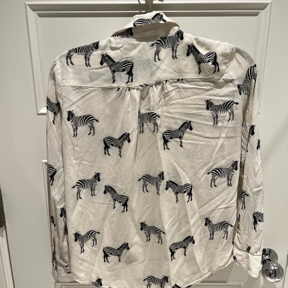 Anthropologie Maeve Zebra button down blouse - Picture 4 of 5